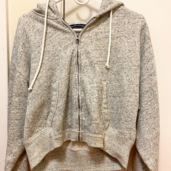 Abercrombie & Fitch Tops - Abercrombie & Fitch Logo Tape Full-Zip Hoodie